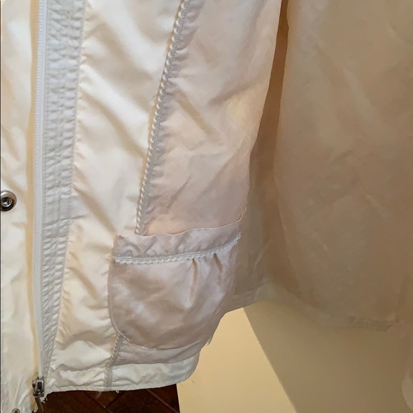 Cole Haan ivory stunning rain jacket with hood - Picture 7 of 12
